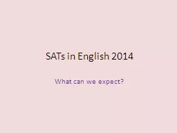 SATs in English 2014