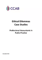 Ethical Dilemmas Case Studies Professional Accountants in Public Practice Novem