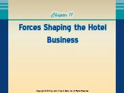 Forces Shaping the Hotel Business