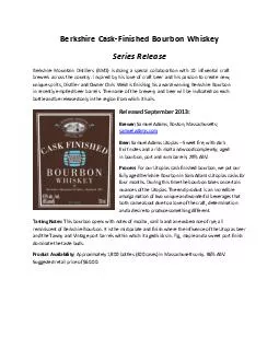 Berkshire Cask inished Bourbon Whiskey Series Release Berkshire Mountain Distil