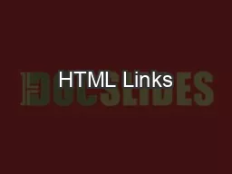 HTML Links