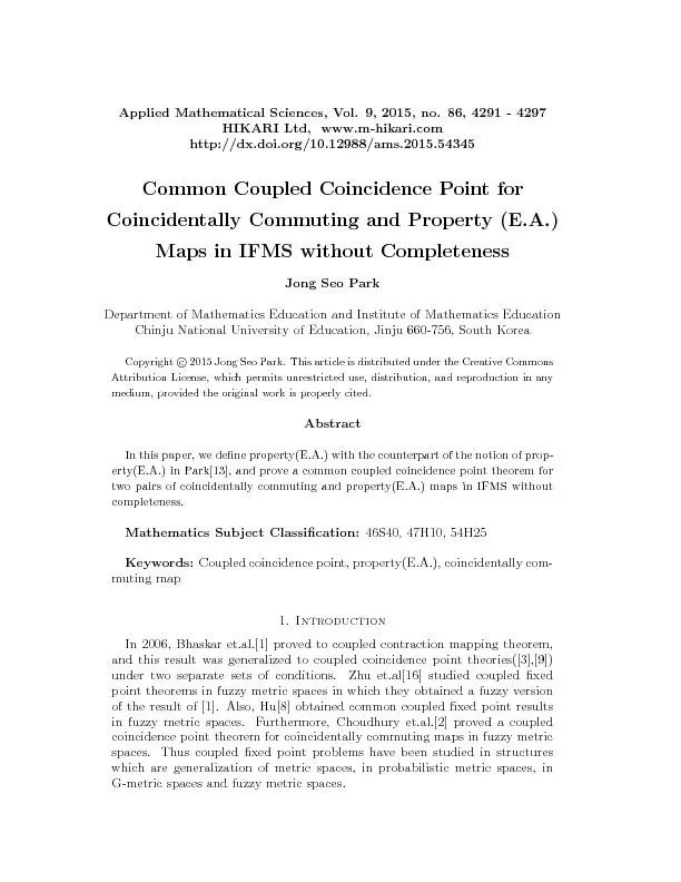AppliedMathematicalSciences,Vol.9,2015,no.86,4291-4297HIKARILtd,www.m-