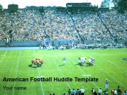 American Football Huddle Template