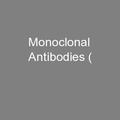 Monoclonal Antibodies (