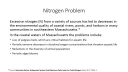 Nitrogen Problem