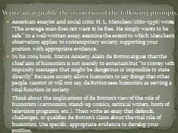 American essayist and social critic H. L. Mencken (1880–1