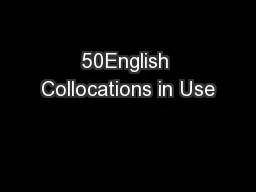 50English Collocations in Use