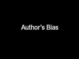 Author’s Bias