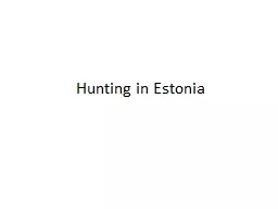 Hunting in Estonia