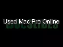 Used Mac Pro Online