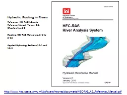 Hydraulic Routing in Rivers