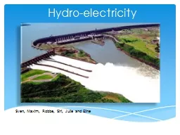 Hydro-electricity