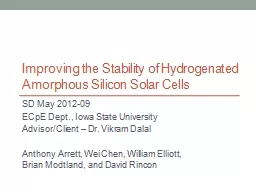 Improving the Stability of Hydrogenated Amorphous Silicon S