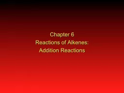 Reactions of Alkenes: