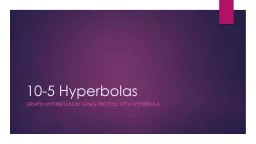 10-5 Hyperbolas