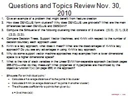 Questions and Topics Review