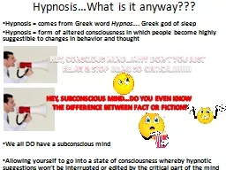 Hypnosis…What is it anyway???