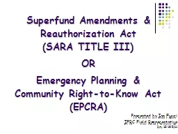 Superfund Amendments & Reauthorization Act