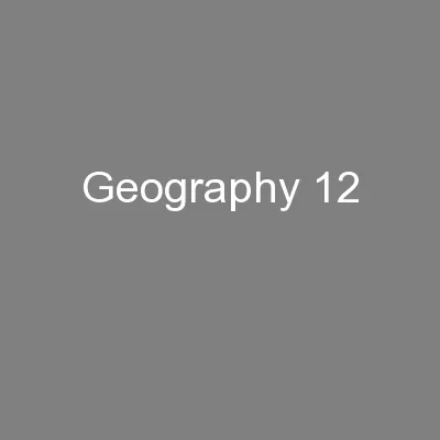 Geography 12 