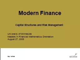Modern Finance