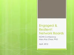 Engaged & Resilient:  Network Boards