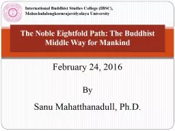 The Noble Eightfold Path: The Buddhist