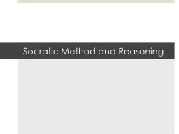 Socratic Method and Reasoning