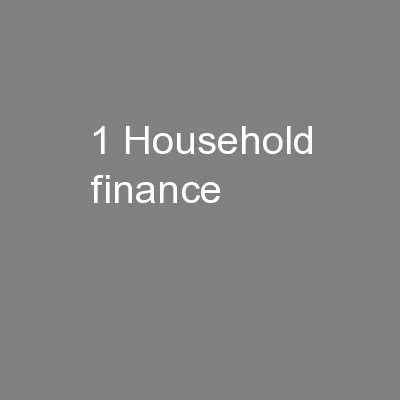 1 Household finance