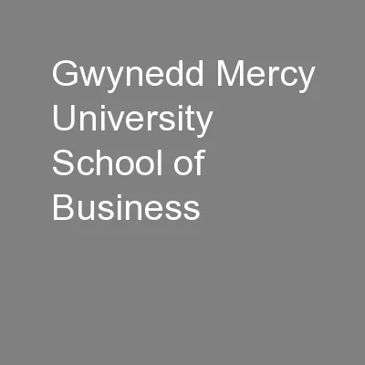 Gwynedd Mercy University School of Business