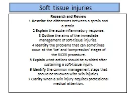 Soft tissue injuries