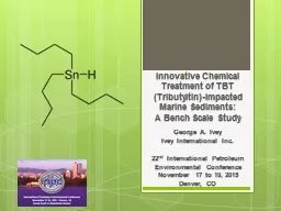 Innovative Chemical Treatment of TBT (Tributyltin)-Impacted