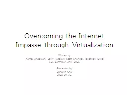 Overcoming the Internet Impasse through Virtualization