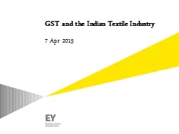 GST and the Indian Textile Industry