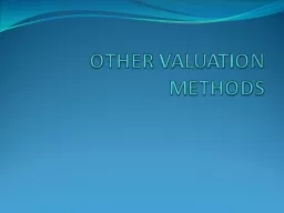OTHER VALUATION METHODS