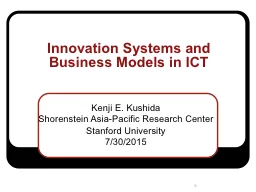 Innovation Systems and Business Models in ICT