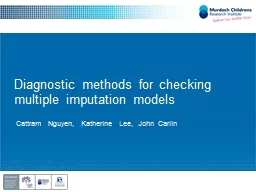 Diagnostic methods for checking multiple imputation models
