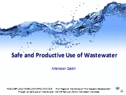 Safe and Productive Use of Wastewater