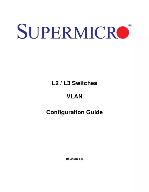 L2 / L3 Switches  VLAN Configuration Guide 	\n