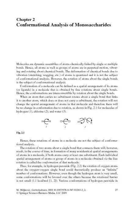 Chapter2ConformationalAnalysisofMonosaccharidesMoleculesaredynamicasse