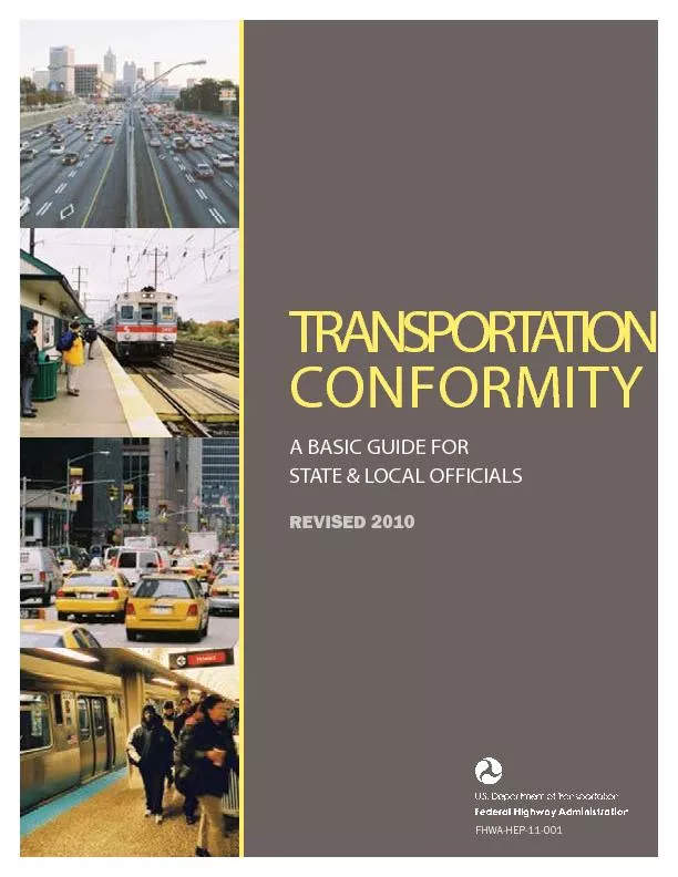TRANSPORTATIONCONFORMITYSTATE & LOCAL OFFICIALSREVISED 2010