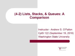 (4-2) Lists, Stacks, & Queues: A Comparison