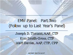 EMV Panel:  Part Two