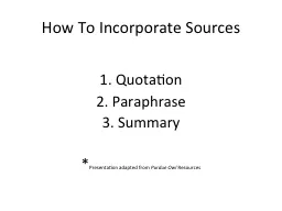 How To Incorporate Sources