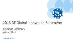 2016 GE Global Innovation Barometer