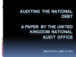 AUDITING THE NATIONAL