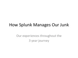 How Splunk Manages