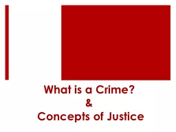 What is a Crime?