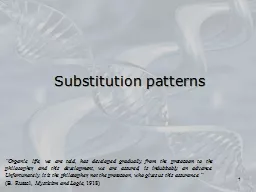 Substitution patterns