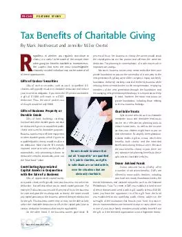 NovemberDecember  Tax Benets of Charitable Giving By