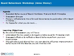 Board Behaviours Workshop (Anne Storey)